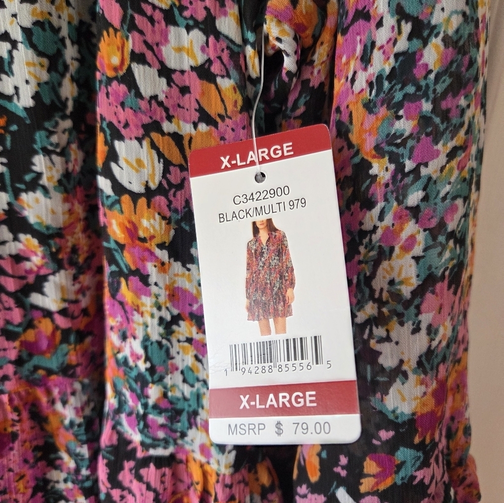 VINCE CAMUTO Dress XL NWT Floral $79 - Picture 7 of 9